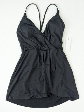 Anne Cole Live In Color Swim Dress Black Womens 10